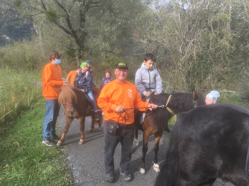 Mit dem Pony unterwegs im Reussdelta